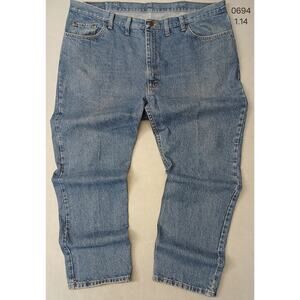 Wrangler (44x30) Men's Regular Fit Blue Denim Jeans